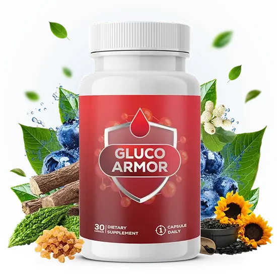 Gluco Armor blood sugar support supplement bottle